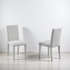 Dining Chairs Set of 4, Solid Wood Frame Upholstered Side Chairs with Linen Fabric, High Back, for Dining Room, Kitchen, Café - 2 of 4