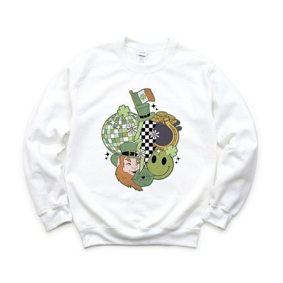 Simply Sage Market Women's Graphic Sweatshirt St. Patrick's Retro Collage