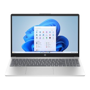 Refurbished: HP 15-fd0011nr 15.6" HD Laptop Intel Processor N200 4GB 128GB Win11H - Manufacturer Refurbished - 1 of 4