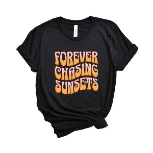 Simply Sage Market Women's Forever Chasing Sunsets Wavy Short Sleeve Graphic Tee - 1 of 2