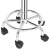 Leather Round Rolling Stool With Footrest, 360¡ã Swivel & Height Adjustment - Ideal for Spa, Drafting, Salon, Tattoo, Office & Massage Tasks (Black) - 4 of 4