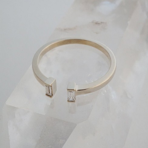 Stevie Baguette Ring in Gold, Rose Gold - Honeycat - image 1 of 4