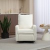 Velvet Manual Swivel Recliners with 360° Rotation and Plush Upholstery - 2 of 4
