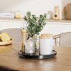 LunaLulinlk Turntable Organizer, 11-inch Wooden Lazy Susan Cabinet, Dining Table, Storage Room, Countertop, Cabinet,Black - 4 of 4