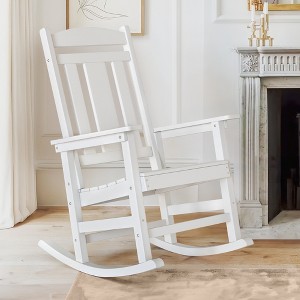 Arceso Outdoor Rocking Chair and Side Table Set, Weather Resistant Proch Rocker for Adult - 1 of 4