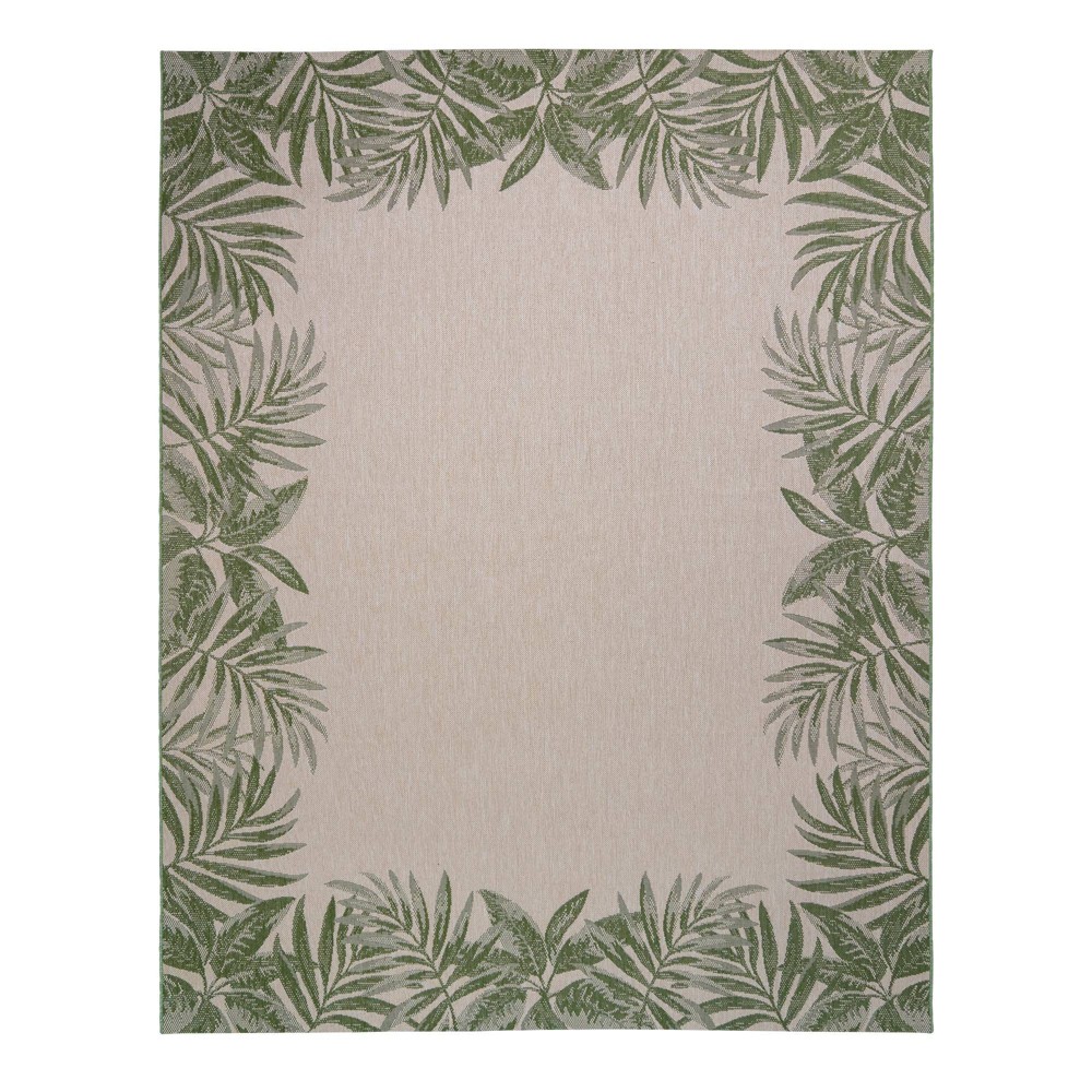  x 10' Paseo Tropic Border Outdoor Rug Green