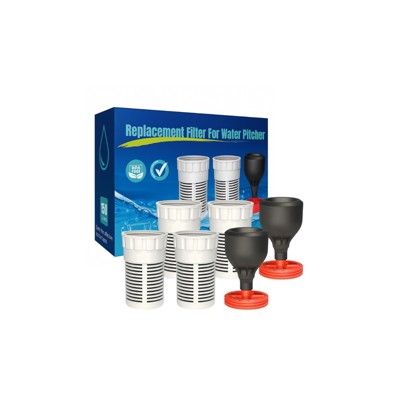 Nispira Water Filter Replacement for Alexapure Seychelle Water Pitcher Dispenser Removes Chlorine, Lead, Odor, Color Reduce Water Hardness, 2 Sets