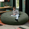 Jaxx 6 Foot Cocoon - 2-in-1 Convertible Bean Bag Bed & Large Bean Bag Chair for Adults, Premium Lush Velvet - 4 of 4