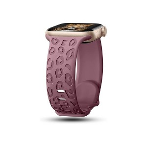 HTUTWOO Apple Watch Band 38mm 40mm 41mm, Leopard Pattern Soft Silicone Strap Compatible with iWatch Series 10 9 8 7 6 5 4 3 2 1 Ultra,Green - 1 of 4
