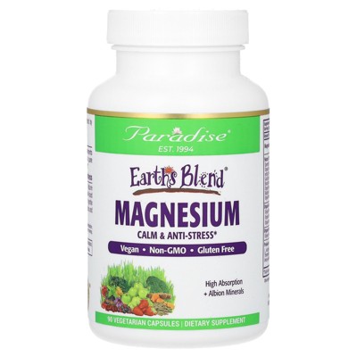 Paradise Herbs Earth's Blend, Magnesium, 90 Vegetarian Capsules