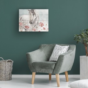 Trademark Fine Art - Lisa Audit 'Wild Horses I' Wood Slat Art - 1 of 3