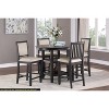 NicBex 42" Round Dining Table Set for 4 Counter Height Wooden Dining Table Built-in Shelves with 4 Chairs for Kitchen - 4 of 4