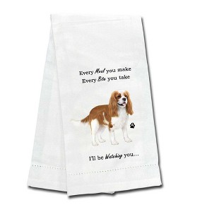 E & S Imports 26.0 Inch King Charles Cavalier Kitchen Towel Dog Puppy Paw Kitchen Towel - 1 of 3