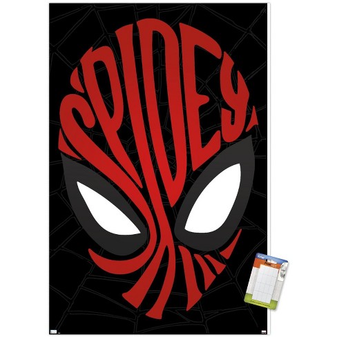 Trends International Marvel Comics Spider-man - Text Face Unframed