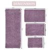 Fantasia Bath Rug Bathroom Rugs Set, Washable Rug, Extra Soft and Absorbent bath Rug, Bath Mat Set, Non-Slip, 4 Pcs Set with Runner, Purple - 3 of 4