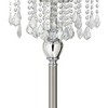 360 Lighting Modern Floor Lamp Standing 60 1/2" Tall Satin Steel Silver Crystal Basra Gray Softback Drum Shade for Living Room Bedroom Office House - 3 of 4