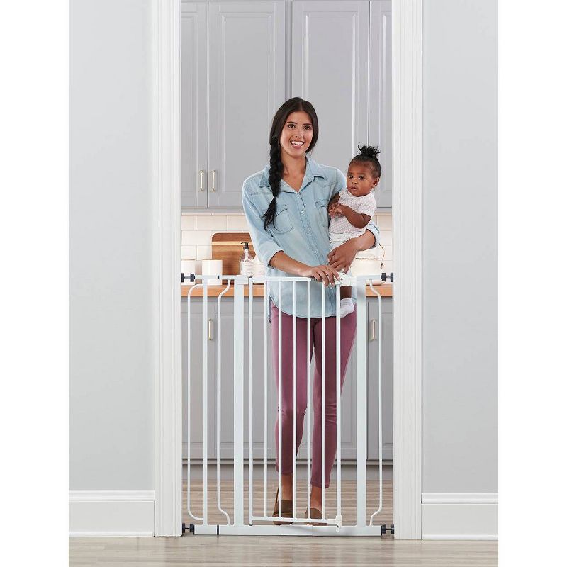 Regalo Extra Tall Easy Step Metal Walk Through Baby Gate - White, 1 of 6