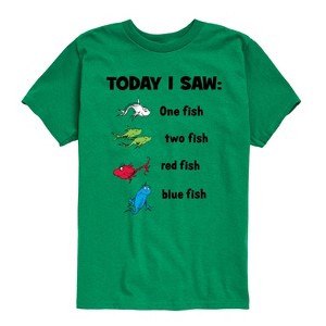 Boys' - Dr. Seuss - Today Saw One Fish Short Sleeve Graphic T-Shirt - 1 of 4