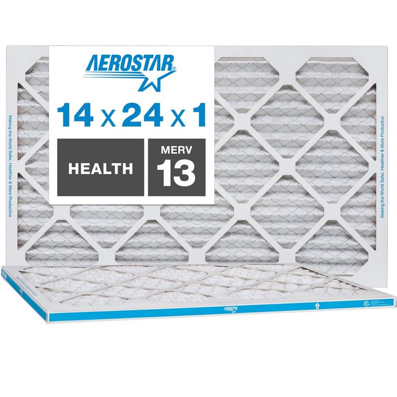 Aerostar AC Furnace Air Filter - Health - MERV 13 - Box of 2, 1 of 2