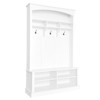 Hall Tree with Shoe Storage, Coat Hooks, Adjustable Bench, and Open Shelf Durable Entryway Organizer with Scratch-Resistant Finish - 3 of 4