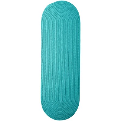 Colonial Mills Boca Raton - Turquoise 2 Ft x5 Ft Runner (Oval) Rug Indoor/Outdoor 100% Polypropylene
