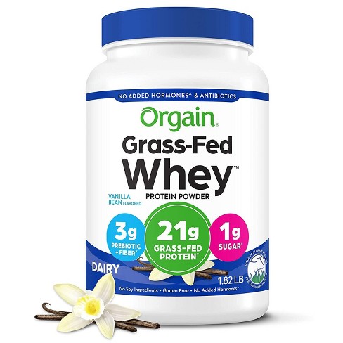 Orgain Clean Whey Grass-fed Protein Powder - Vanilla Bean - 29.12oz : Target
