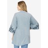 Roaman's Women's Plus Size Chambray Duster - 3 of 4