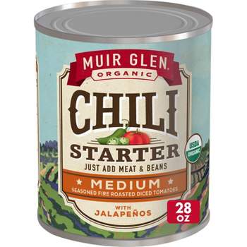 Muir Glen Chili Starter Medium Fire Roasted Tomatoes with Jalapenos 28oz