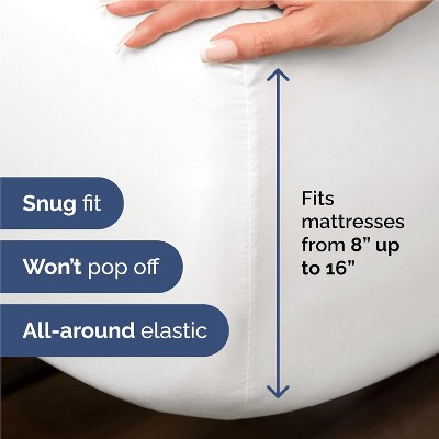 White Queen Bamboo Deep Pocket Cooling Sheet Set