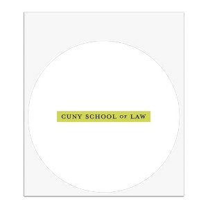 CUNY School of Law Secondary Logo Automotive Car Window Locker Circle Bumper Sticker - 1 of 4