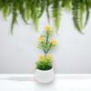 Unique Bargains Artificial Plants 7-Star Mini Sunflower Arrangement Plastic 2.76"x2.76"x5.91" 1 Pcs - 2 of 4
