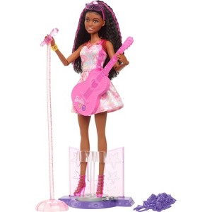 Barbie 65th Anniversary Doll & 10 Accessories, Pop Star Set with Brunette Singer Doll - 1 of 4