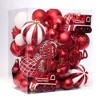 65 Pcs Plastic Christmas Decorative Baubles, Shatterproof Xmas Tree Ornaments Hanging Balls, Christmas Ball Ornaments - 2 of 4