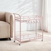 Bar Cart , Home Bar Serving Cart, Wine Cart With 2 Mirrored Shelves, Wine Holders, Glass Holders, For Kitchen, Dining Room - 3 of 3