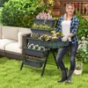 Tangkula 5-Layer Vertical Raised Garden Bed with Wheels Drainage Holes Freestanding Planter with Container Boxes Black - 2 of 4