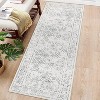 Washable Runner Rug Boho Geometric Distressed Print Non Slip Low Pile Stain Resistant Carpet for Entryway Kitchen Hallway - 2 of 4