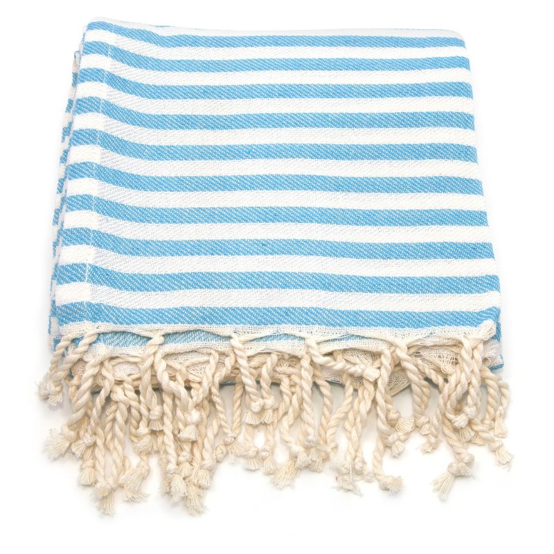 Fun in the Sun Pestemal Beach Towel Turquoise - Linum Home Textiles, 4 of 6