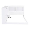 PAGED Modern Wooden Floor Bed, Twin Size Bed Frame with Storage Cabinets and USB Port, Platform Bed for Children, Easy Assembly - 2 of 4