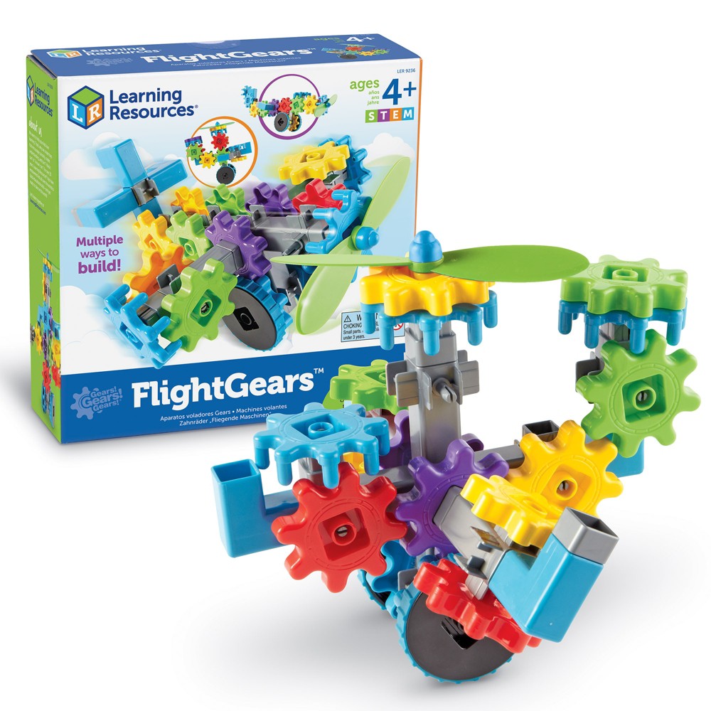Learning Resources Gears! Gears! Gears! FlightGears: Science Educational Building Set, 44 Pieces, Plastic