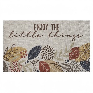 Stupell Industries Enjoy Little Things with Leaves Printed Outdoor Imitation Sisal Door Mat, design by Kim Allen - 1 of 4