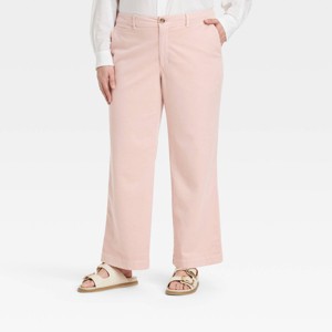 Women's Mid-Rise Straight Leg Relaxed Chino Pants - Universal Thread™ - 1 of 3