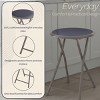 Lavish Home Set of 2 Folding Bar Stools, Heavy-Duty 18 in. Stools with 225lb Capacity and Padded Seats for Dorm, Recreation or Game Room - 4 of 4