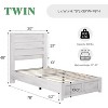 Farmhouse Bed Frame with 49" Tall Headboard - 2 of 4