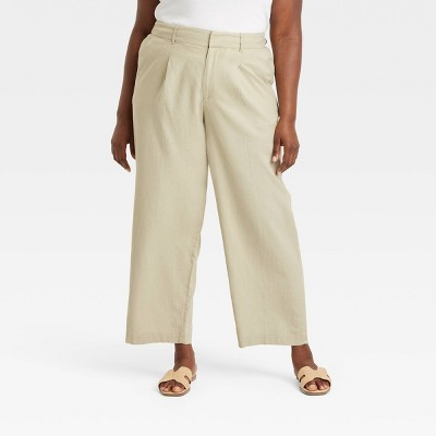 Women's Linen Essential Trouser - A New Day™