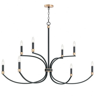 Maxim Lighting Charlton 8 - Light Chandelier in  Black/Antique Brass