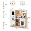 Costway Wooden Kids Pretend Kitchen Playset Cooking Play Toy w/ Utensils & Sound - 4 of 4