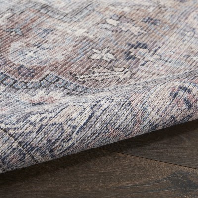 Gray Floral Cotton Chenille 8' x 10' Area Rug