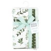 Hudson Baby Infant Girl Cotton Flannel Burp Cloths, Eucalyptus 4-Pack, One Size - 2 of 4