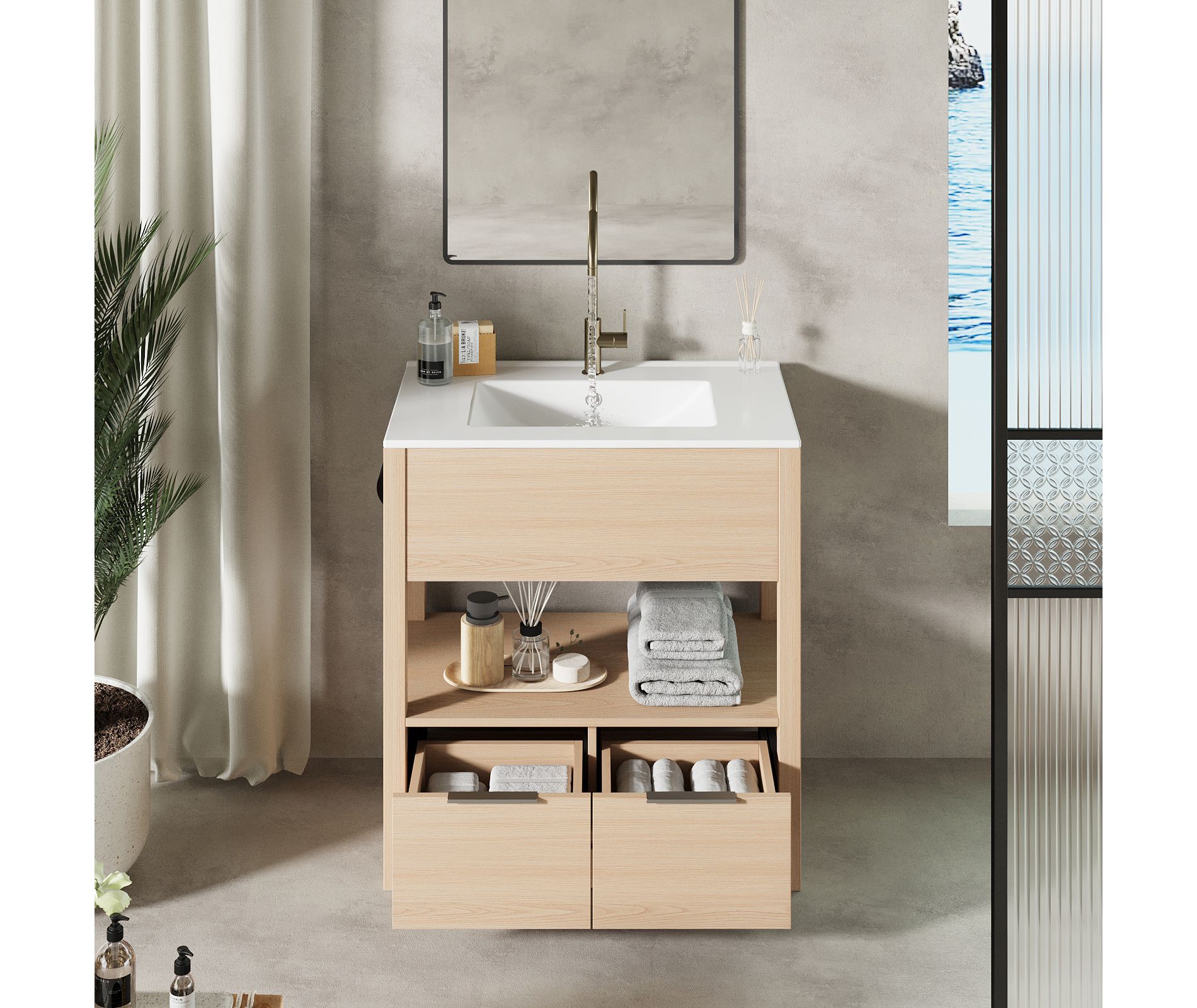 30 In. W X 18 In. D X 31 In. H Freestanding Bath Vanity without Sink