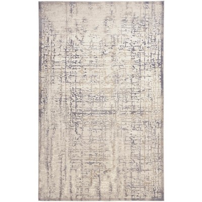 Waldor Modern Abstract Ivory/Gray Area Rug